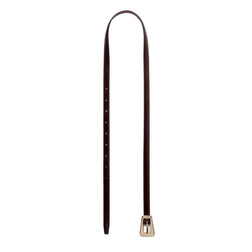 Cue Coffee Bean Oversized Buckle Patent Leather Belt